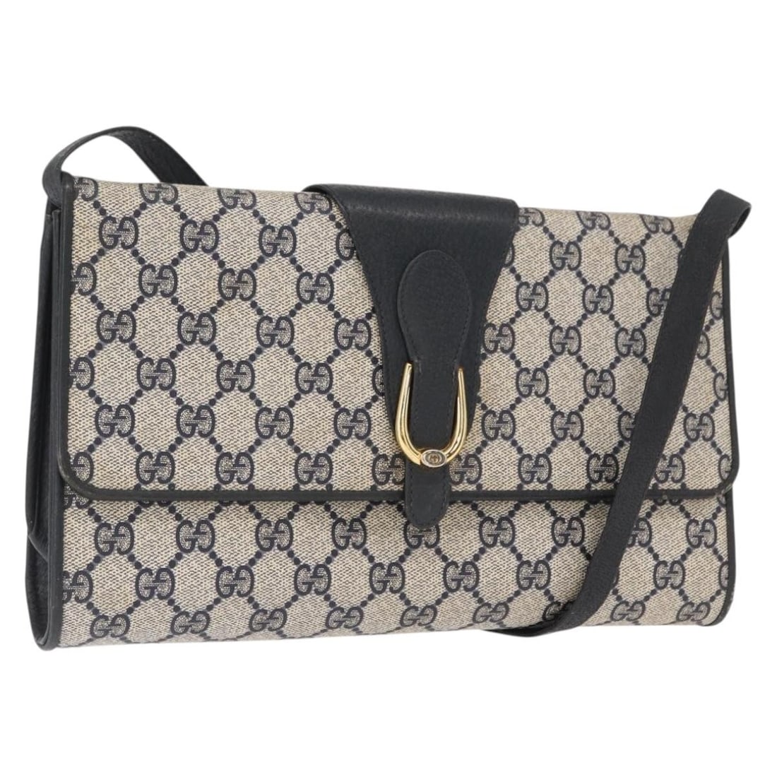 Navy GG Supreme 904 02 050 Shoulder Bag by Gucci in PVC Leather (1 of 18)