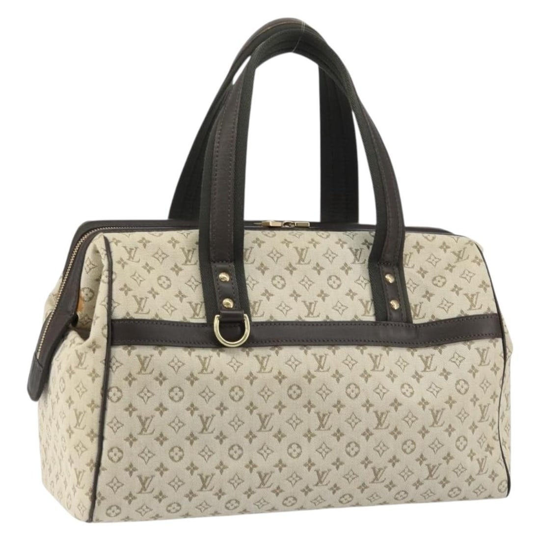 Monogram Mini Josephine GM Khaki Canvas Handbag by Louis Vuitton M92310: Monogram Mini Josephine GM Khaki Canvas Handbag by Louis Vuitton M92310 This Louis Vuitton Monogram Mini Josephine GM handbag features a khaki monogram mini canvas exterior. Made in France, the bag is