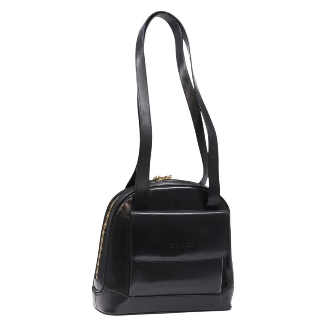 GUCCI Enamel Shoulder Bag Black Gold 001 1075 1650 0 Auth (1 of 18)