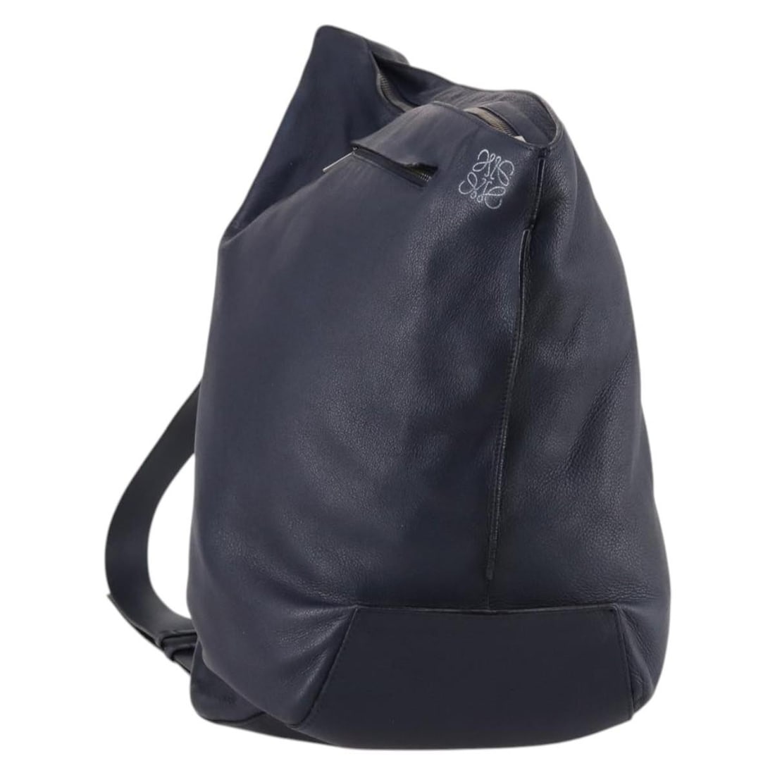 LOEWE Anagram Anton Leather Backpack Navy Silver Made in Spain (1 of 18)