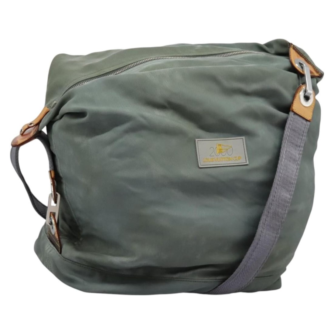 LOUIS VUITTON LV Cup Gray Shoulder Bag Made in France: LOUIS VUITTON LV Cup Gray Shoulder Bag Made in France This authentic Louis Vuitton LV Cup Shoulder Bag is crafted from durable Louis Vuitton Cup Canvas in a sophisticated gray hue. Designed for practi