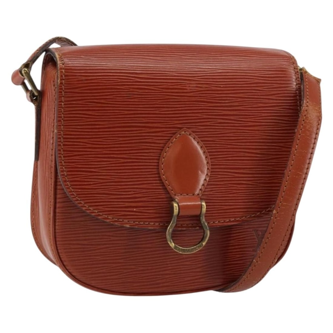 LOUIS VUITTON Epi Saint Cloud PM Shoulder Bag Brown M52213 Auth (1 of 18)