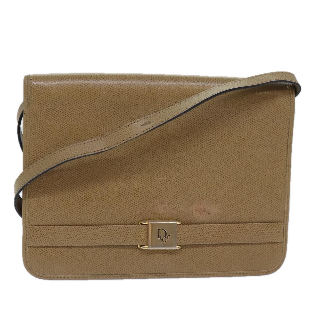 Christian Dior Beige Leather Shoulder Bag Made in France: Christian Dior Beige Leather Shoulder Bag Made in France Elevate your accessory collection with this authentic Christian Dior Shoulder Bag, crafted in luxurious beige leather. This stylish shoulder ba