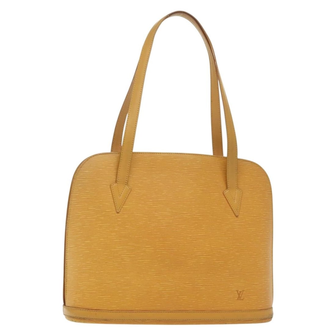 Louis Vuitton Epi Lussac Shoulder Bag Yellow M52289 Made in France: Louis Vuitton Epi Lussac Shoulder Bag Yellow M52289 Made in France This authentic Louis Vuitton Epi Lussac Shoulder Bag in vibrant yellow is a stylish accessory for any occasion. Crafted from durable