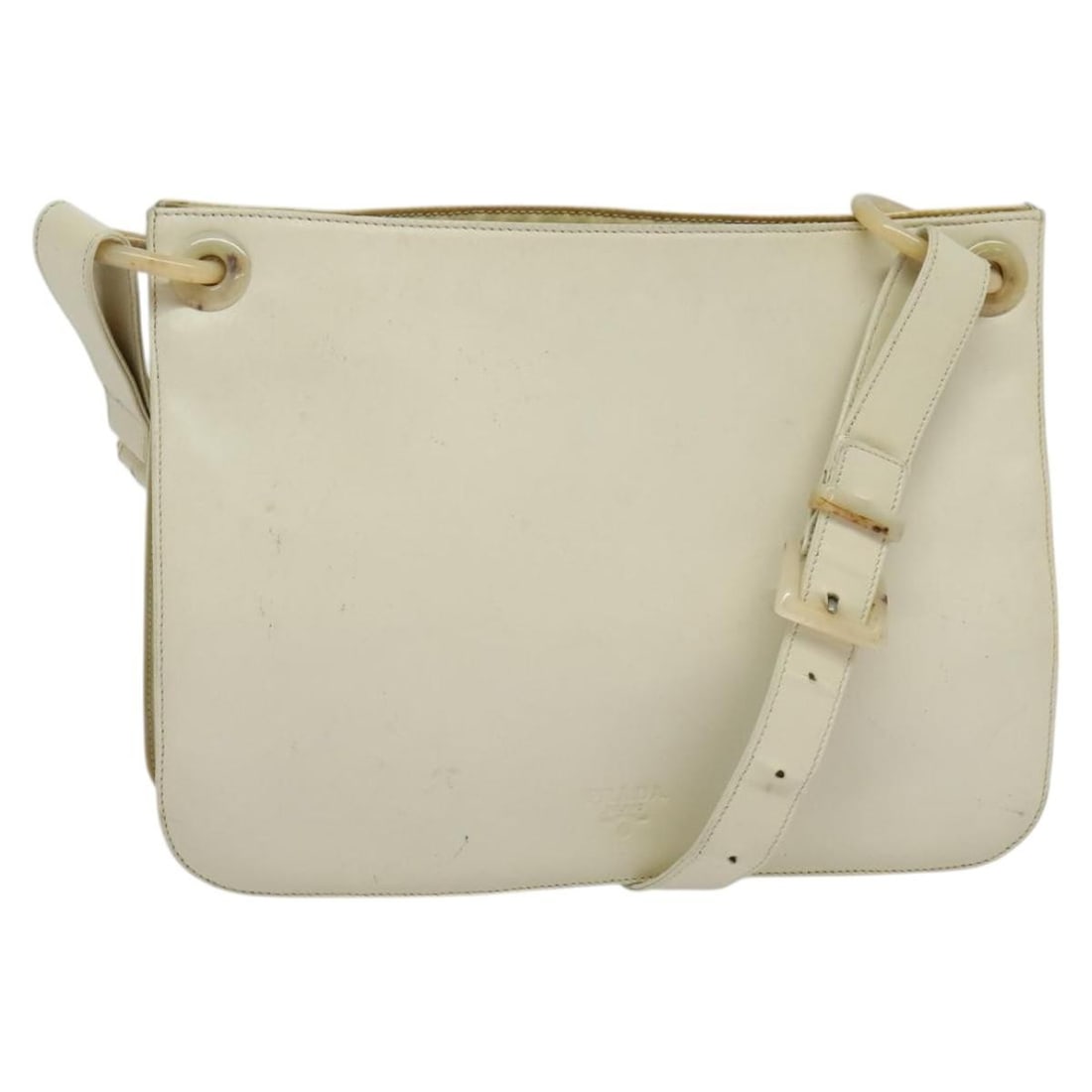 PRADA Beige Leather Shoulder Bag Made in Italy (1 of 18)