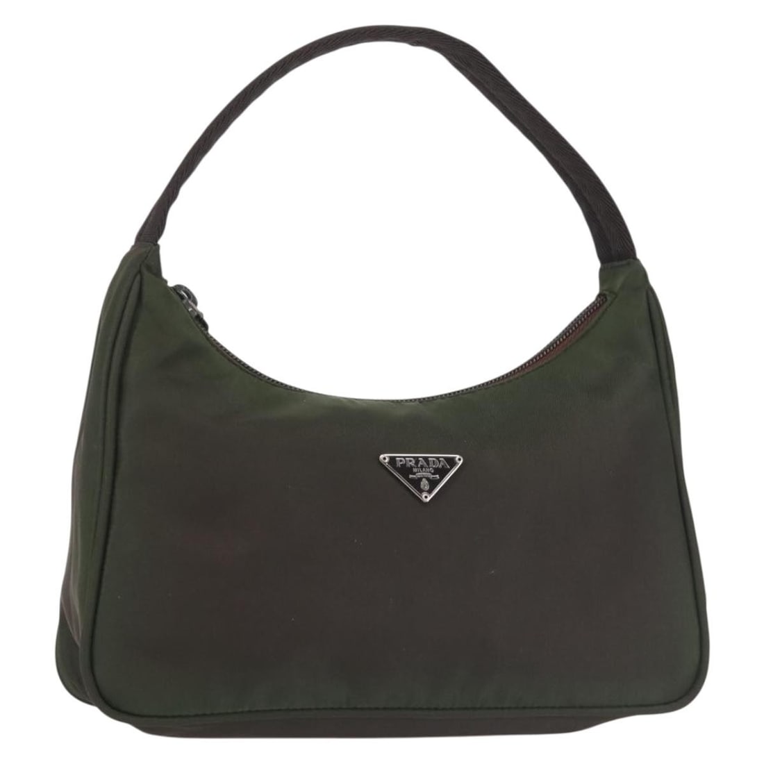 PRADA Green Nylon Hand Bag Auth Italy 143961 (1 of 18)