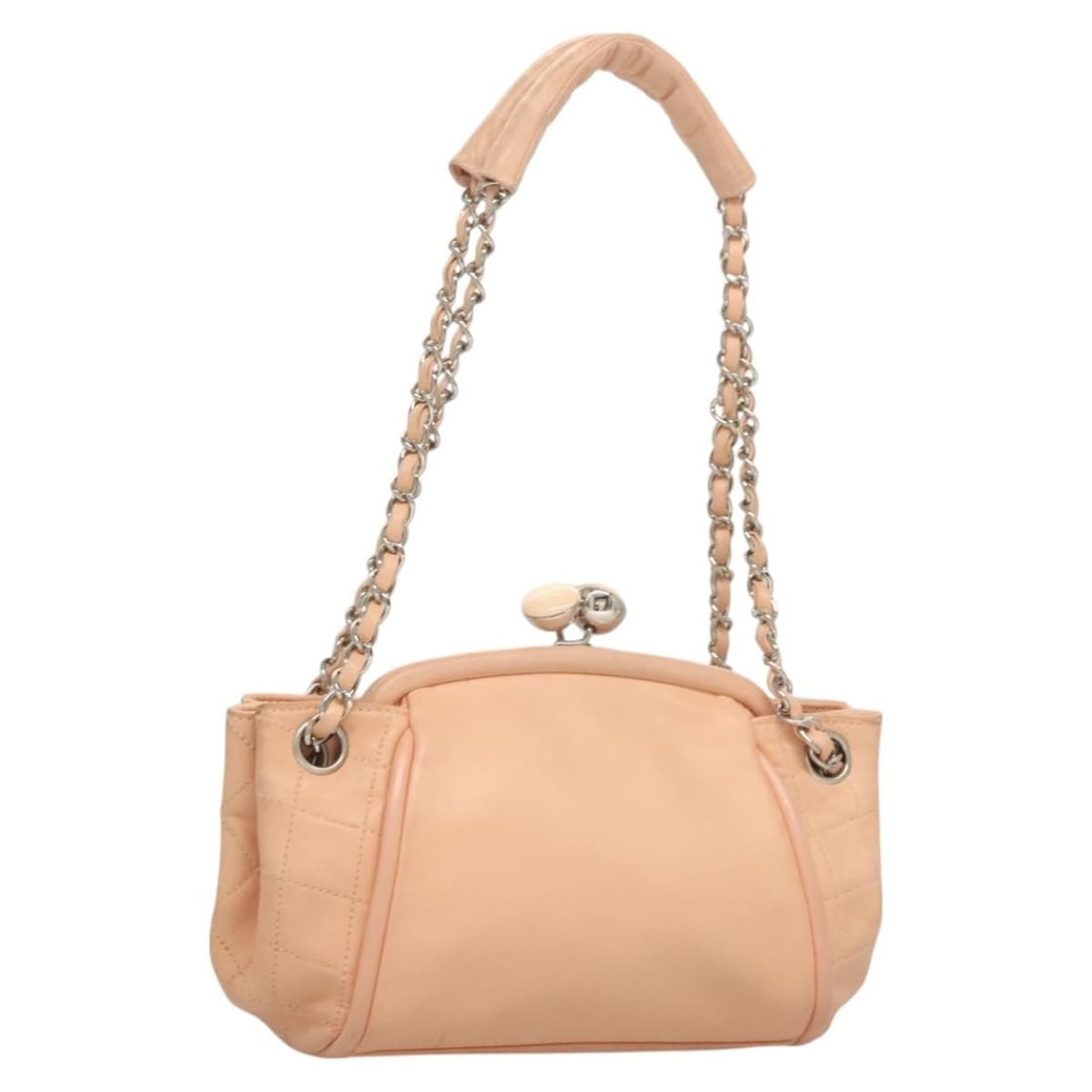 Chanel Pink Accordion Kisslock Shoulder Bag (1 of 1)