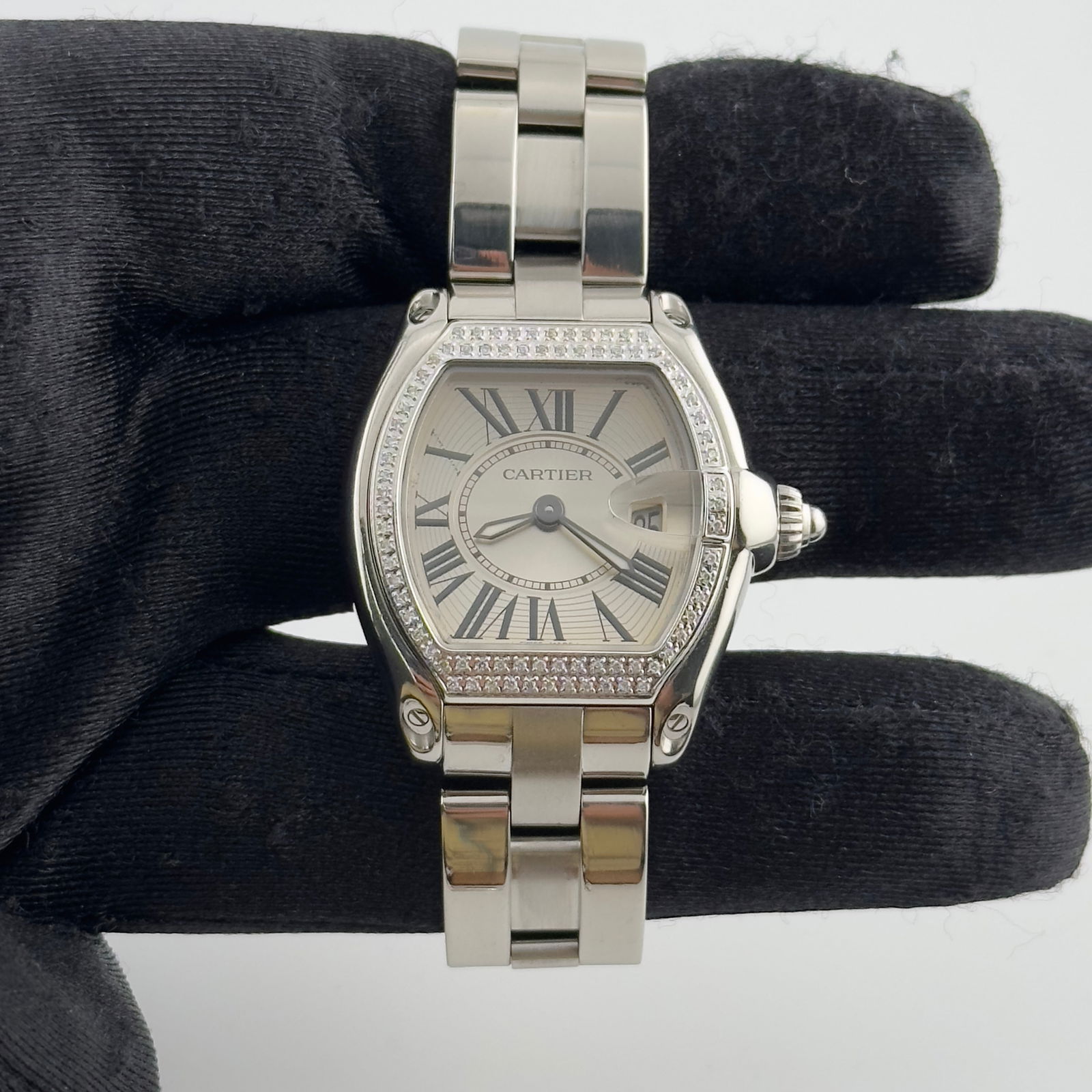 Cartier Roadster Reference 2675 Stainless Steel Watch with Roman Numeral Dial (1 of 3)