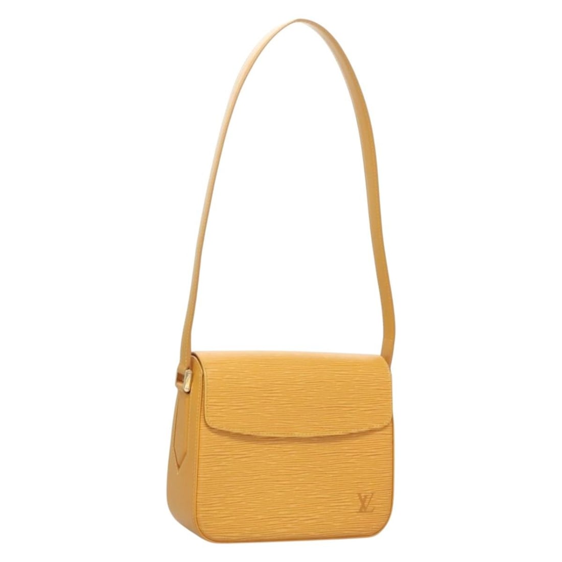 Louis Vuitton Epi Bushi Shoulder Bag Yellow M52209 Made in France: Louis Vuitton Epi Bushi Shoulder Bag Yellow M52209 Made in France This Louis Vuitton Epi Bushi Shoulder Bag in vibrant yellow is a stylish accessory crafted from durable Epi leather. Originating from