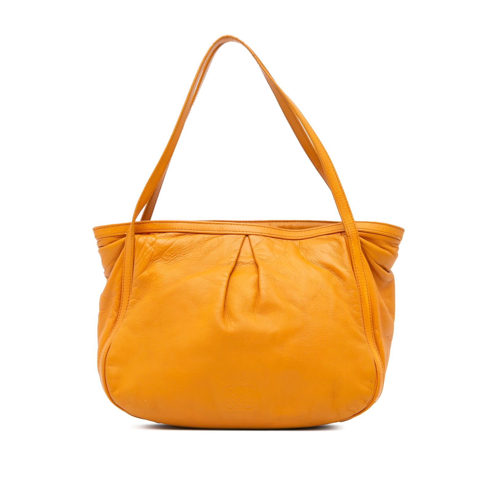 LOEWE Orange Leather Tote with Snap Closure and Interior Zip Pocket (1 of 10)