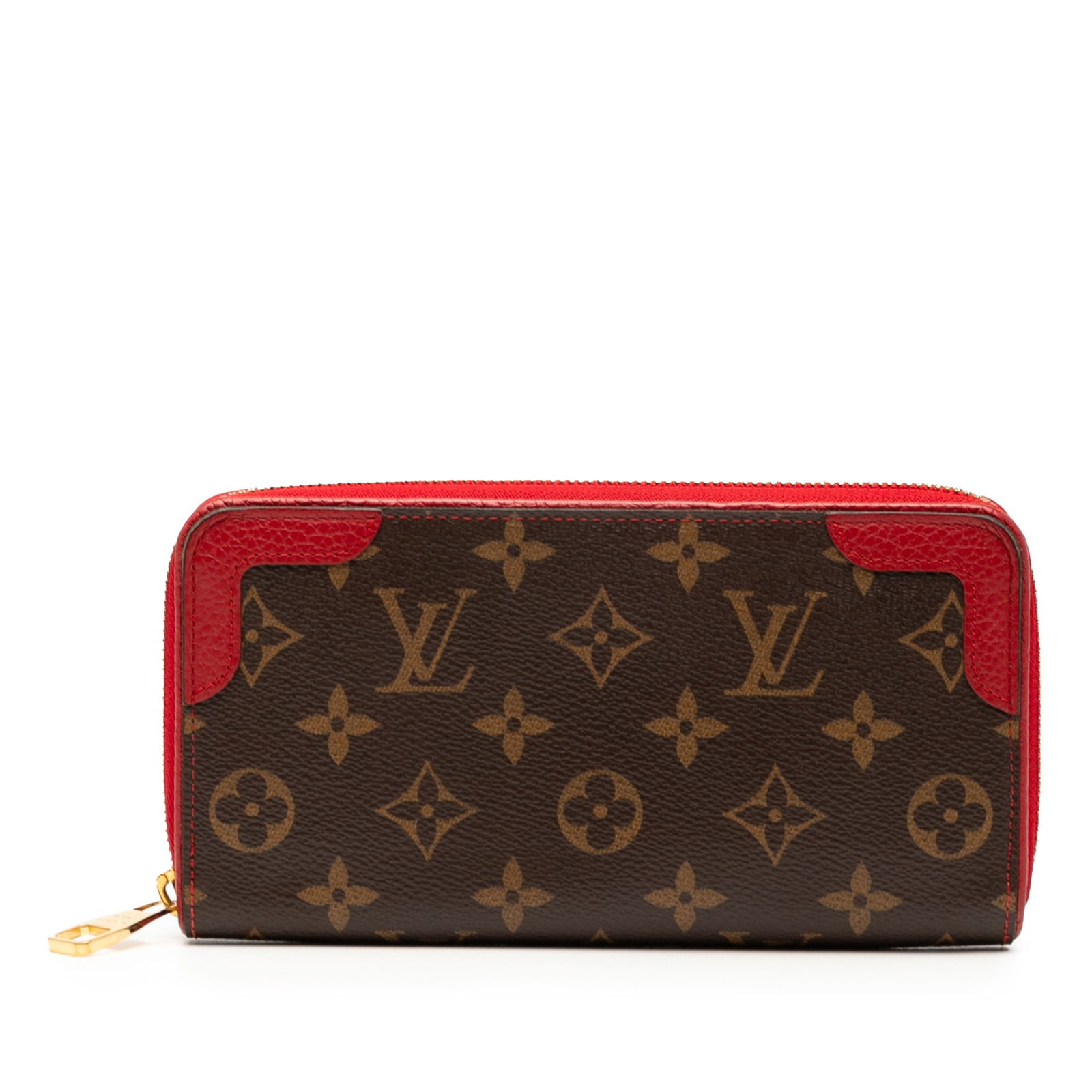 Louis Vuitton Monogram Retiro Zippy Wallet Brown Fabric (1 of 7)