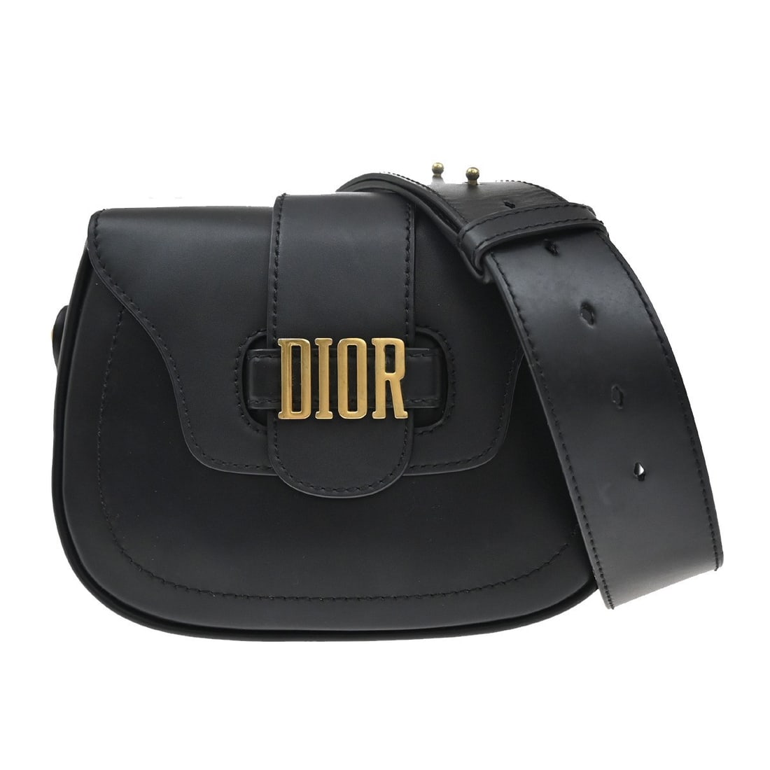 D-Fence Saddle Shoulder Bag by Christian Dior in Black (1 of 1)