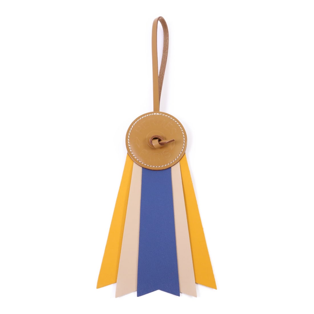 HERMES Paddock Flot Charm Blue Yellow Veau Swift Leather (1 of 8)