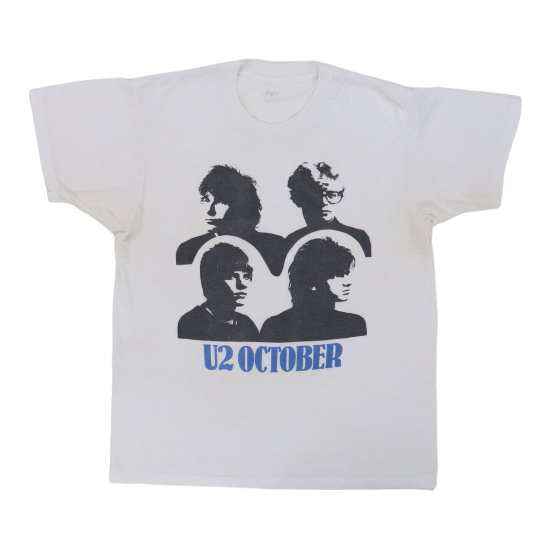 Vintage 1980s U2 October T-Shirt Authentic White (1 of 9)