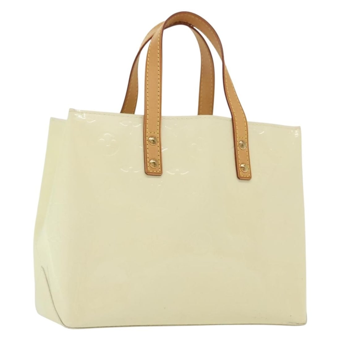 LOUIS VUITTON Monogram Vernis Reade PM Hand Bag Perle M91336 Auth (1 of 18)