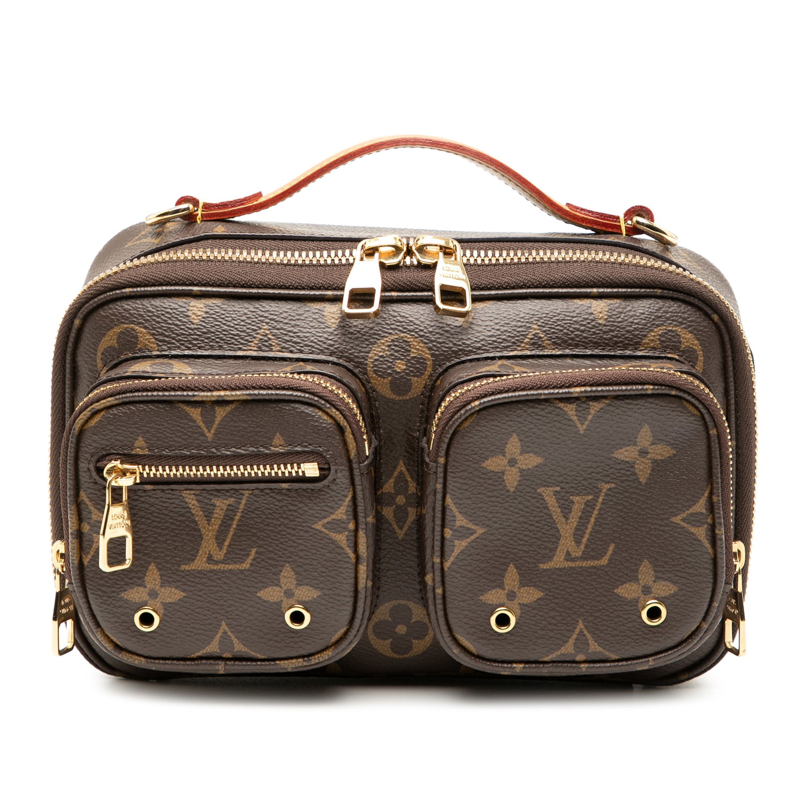 Louis Vuitton Monogram Utility Satchel with Adjustable Strap: Louis Vuitton Monogram Utility Satchel with Adjustable Strap This Louis Vuitton Monogram Utility Satchel is a stylish and practical accessory, crafted from iconic monogram canvas. It features a flat v