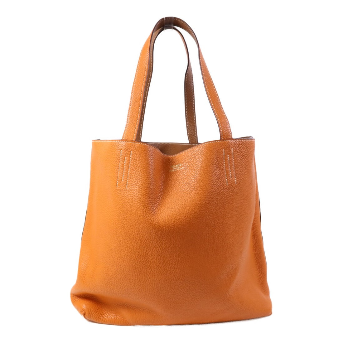 Hermes Double Sens 28 Gold Orange Clemence Leather Shoulder Bag (1 of 12)