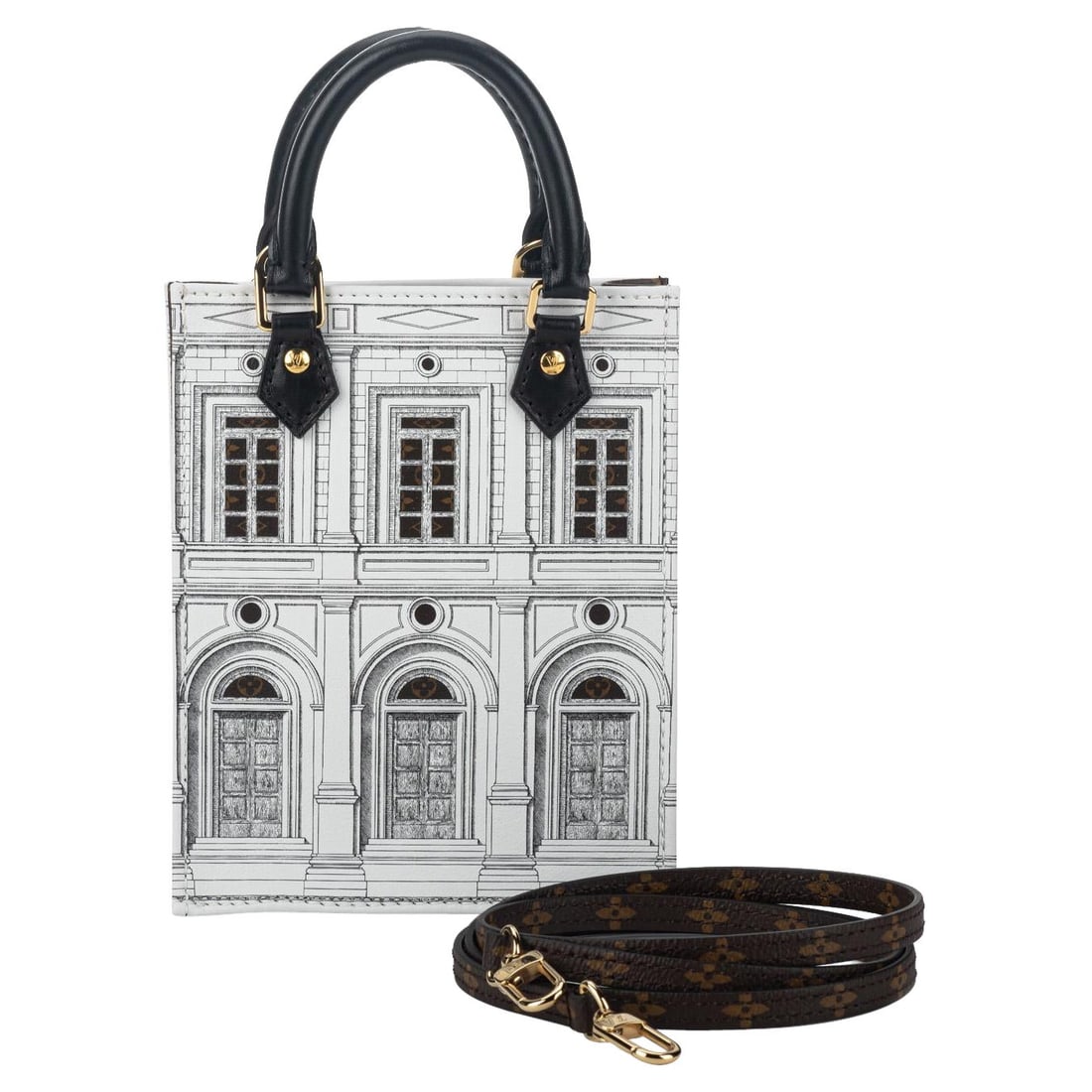 Louis Vuitton Fornasetti Limited Edition Sac Plat Bag: Louis Vuitton Fornasetti Limited Edition Sac Plat Bag Introducing the limited edition Louis Vuitton Fornasetti Sac Plat Bag, a stunning piece from the prestigious 2021 collection. This contemporary ba