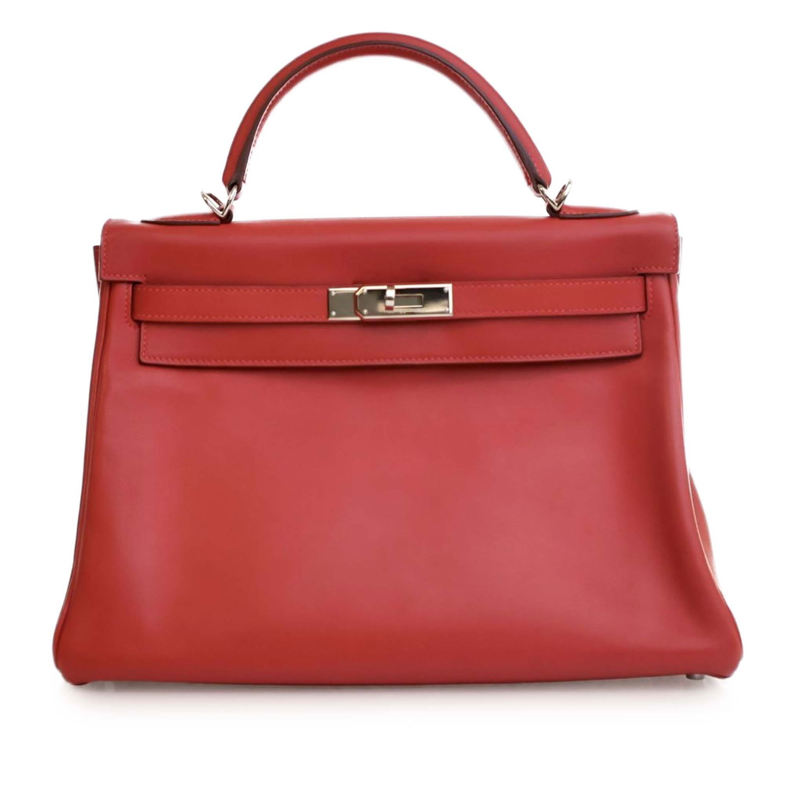 Hermes Swift Kelly II Retourne 32 Red Leather Handbag (1 of 15)
