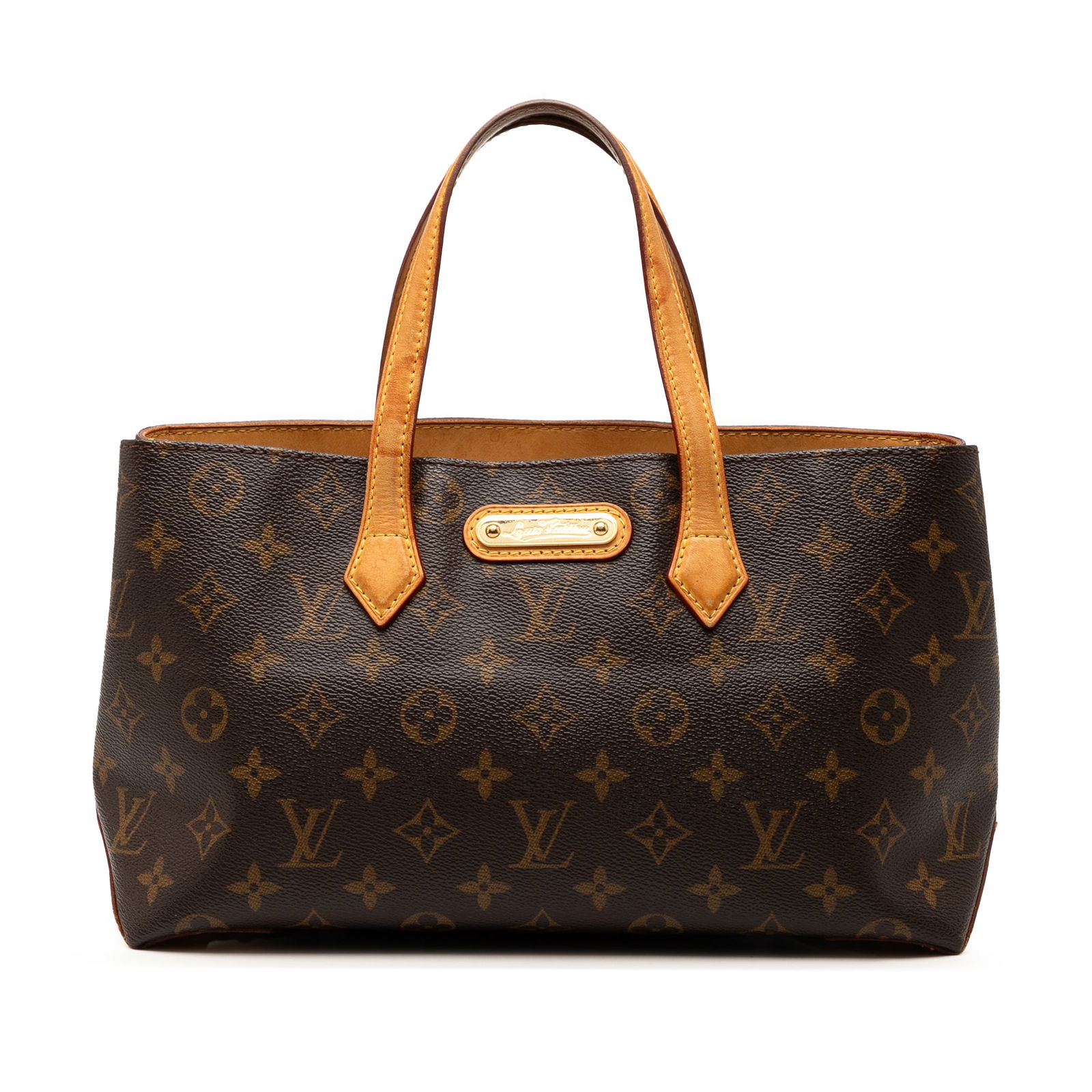 Louis Vuitton Wilshire PM Monogram Canvas Brown Tote with Leather Trim (1 of 8)