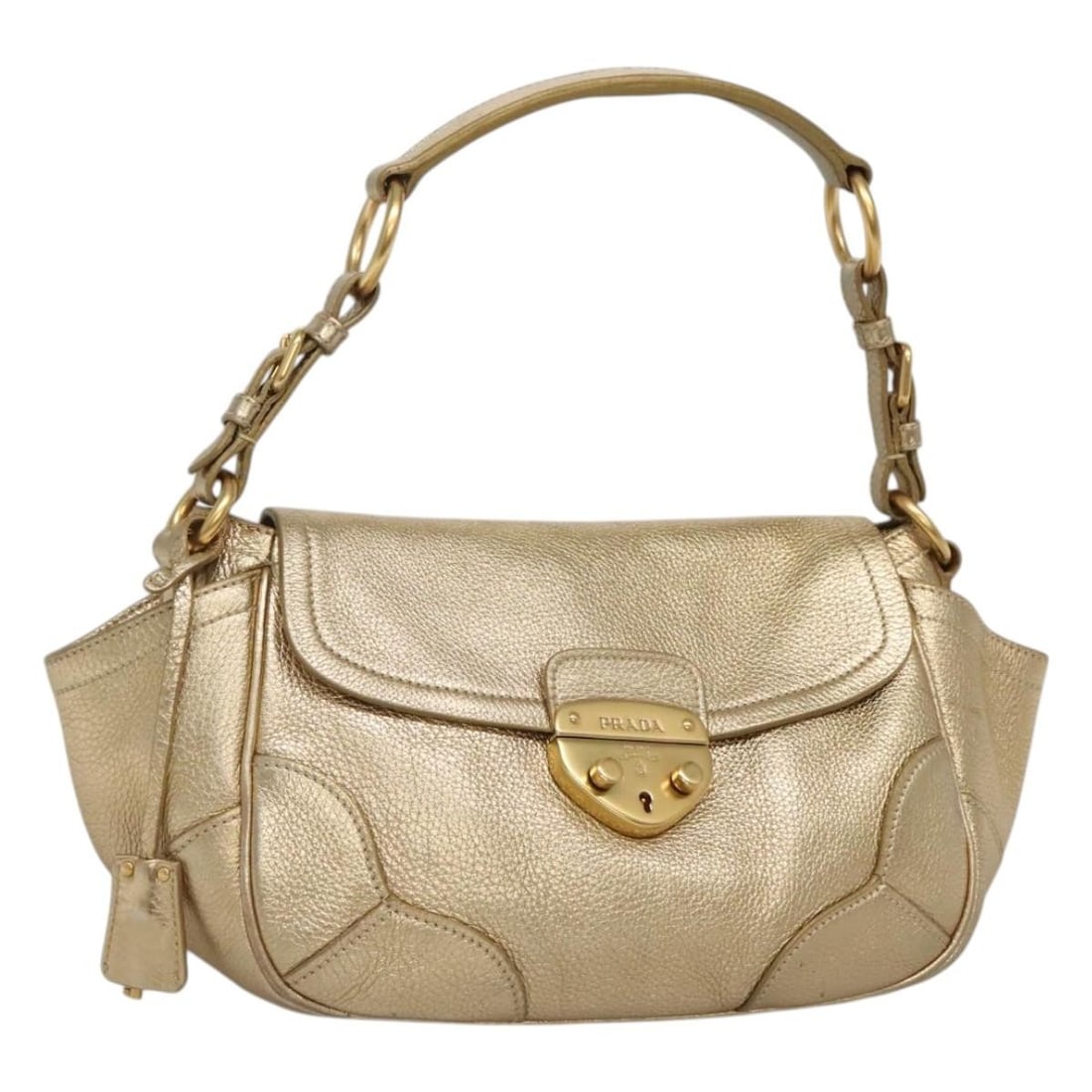 Antic Gold Pushlock Shoulder Bag by Prada (1 of 1)