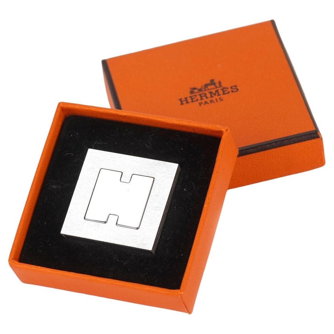 Hermes Palladium Photo Holder H Logo with Box (1 of 7)