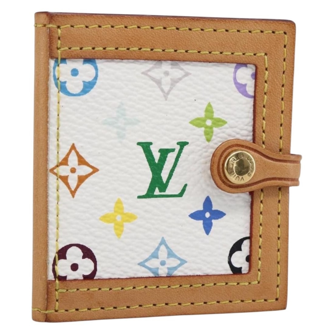 LOUIS VUITTON Multicolor Portofoto 2 Photo Frame M58003 White Auth (1 of 18)