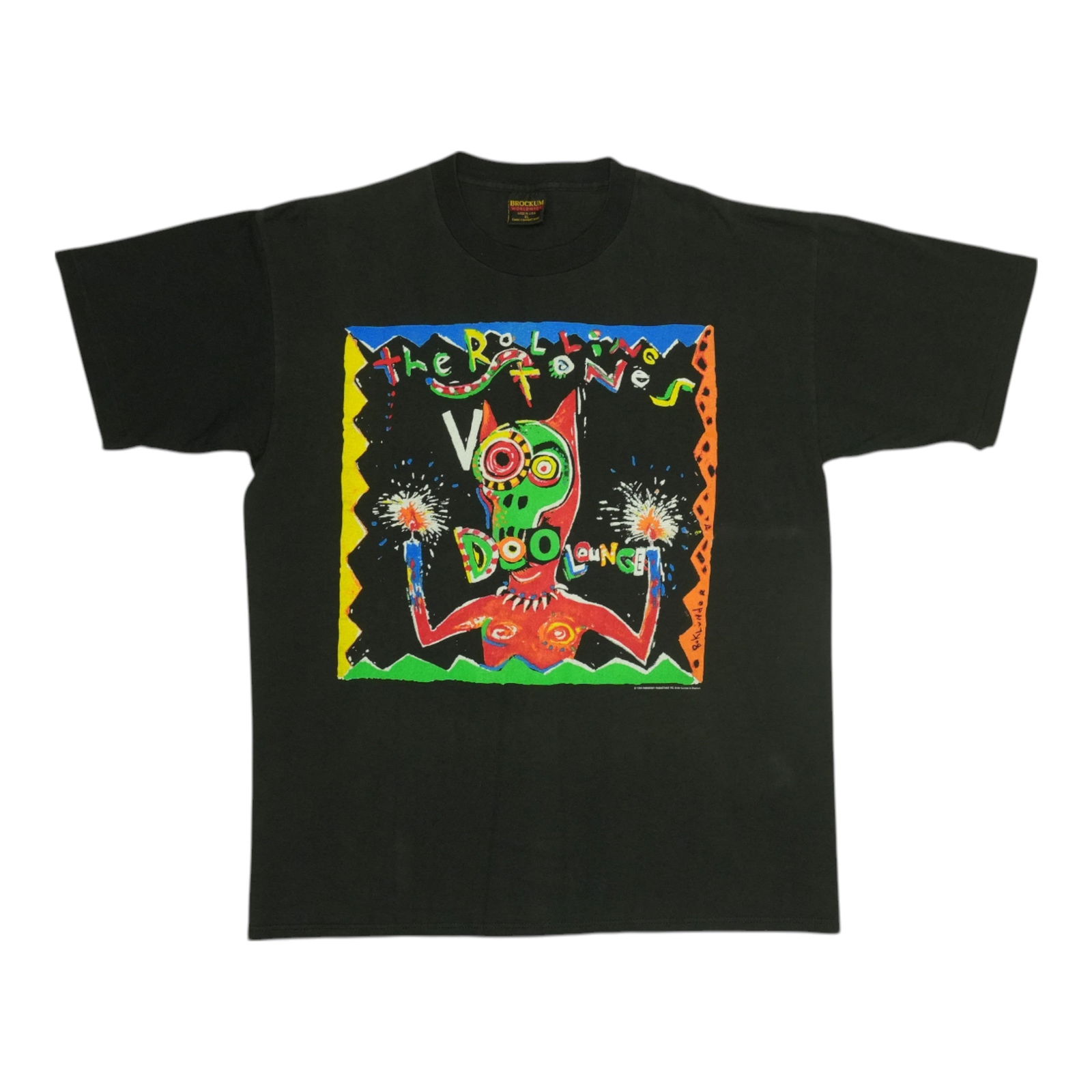 1994 Rolling Stones Voodoo Lounge Vintage Black Shirt 100% Cotton (1 of 5)