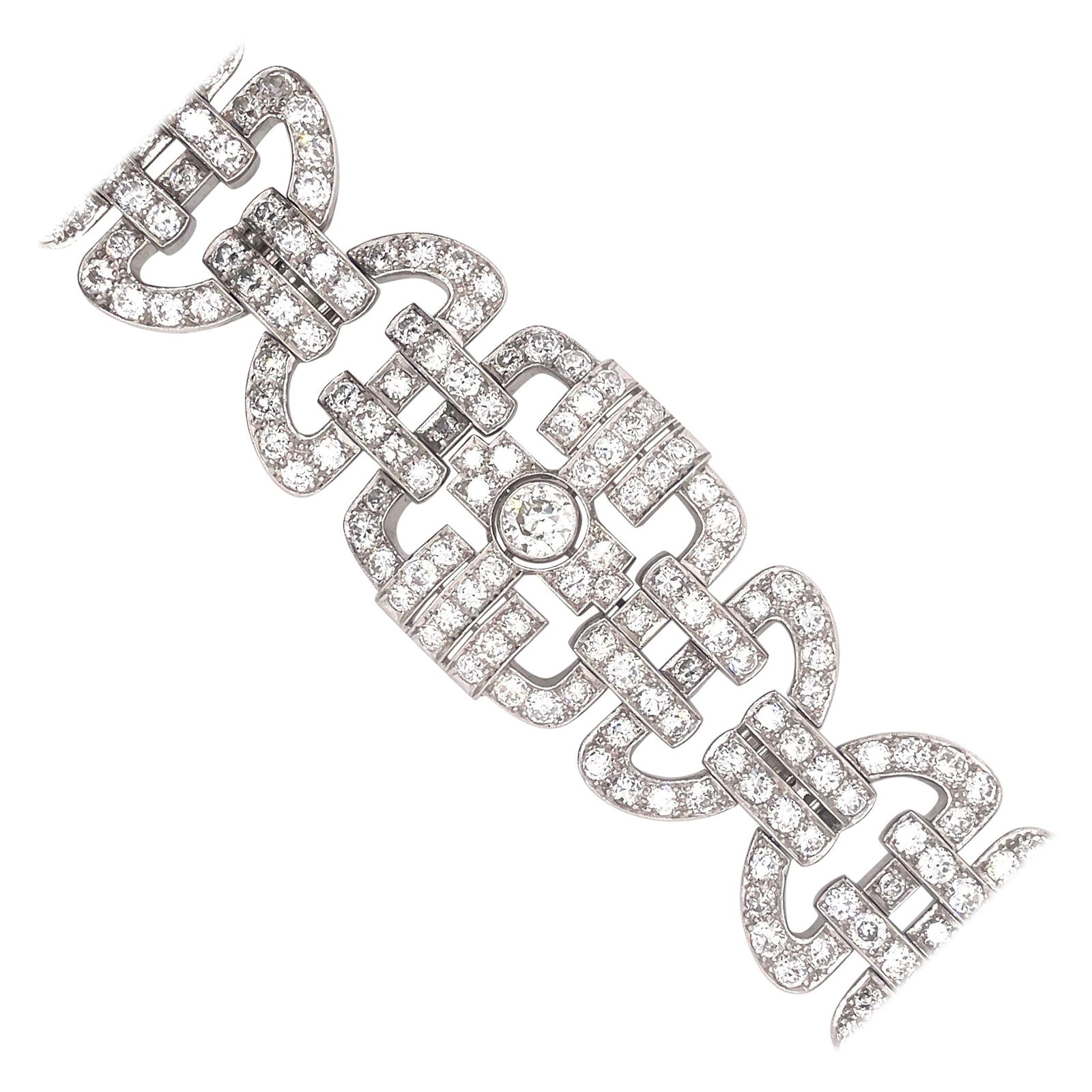 Stunning Art Deco 35ct Diamond Bracelet in Platinum (1 of 5)