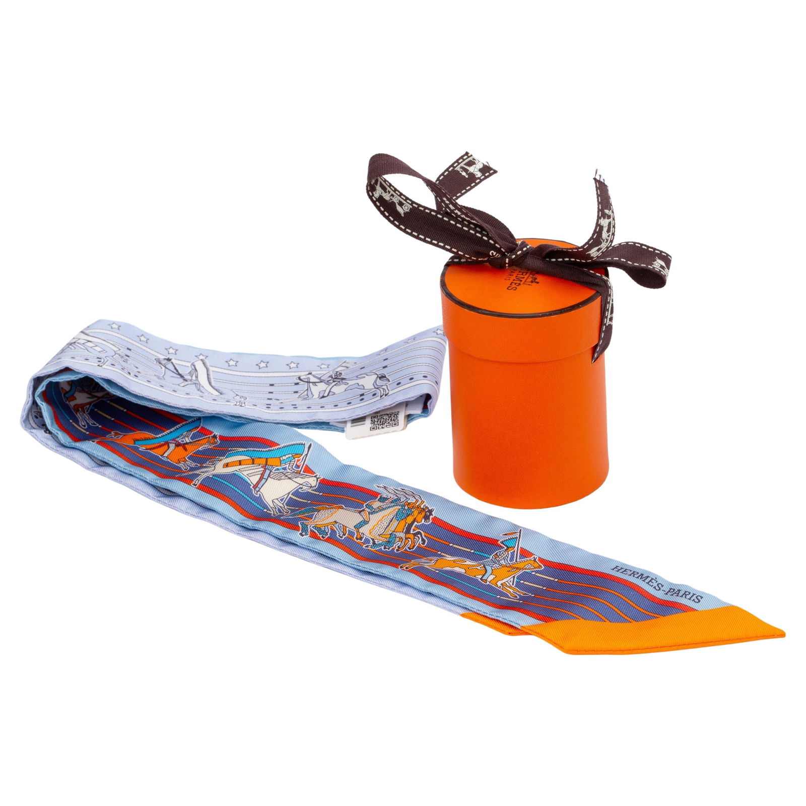 Hermes Kachinas Twilly Silk Scarf Multicolor 34in Original Box: Hermes Kachinas Twilly Silk Scarf Multicolor 34in Original Box This exquisite Hermes twilly from the Kachinas edition is a must-have accessory for any fashion enthusiast. Crafted from luxurious silk,