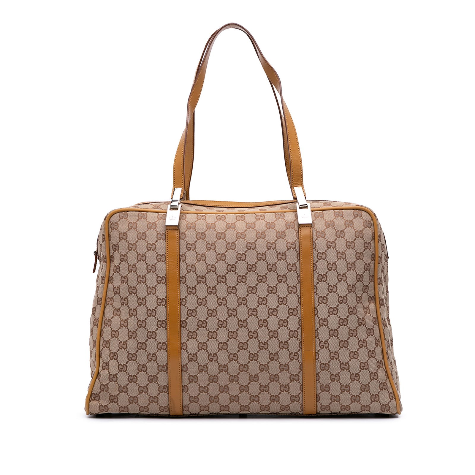 Gucci GG Canvas Travel Bag Brown Fabric Italy (1 of 12)