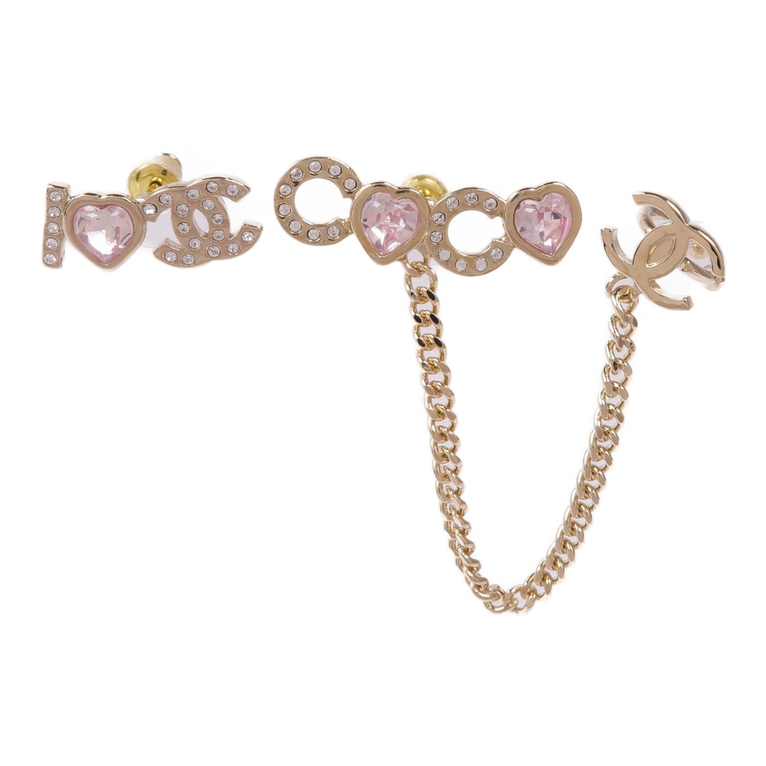 CHANEL Gold Metal CC Pierced Earrings Made in France: CHANEL Gold Metal CC Pierced Earrings Made in France Elevate your accessory collection with these exquisite CHANEL CC Earrings. Crafted in a stunning gold tone, these pierced earrings feature a classi