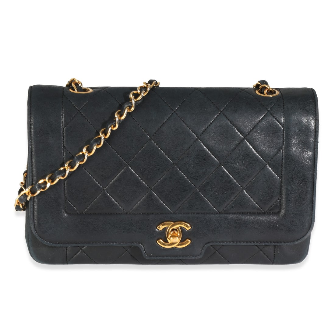 Chanel Vintage Black Lambskin Medium Diana Flap Bag 1989-1991 (1 of 9)