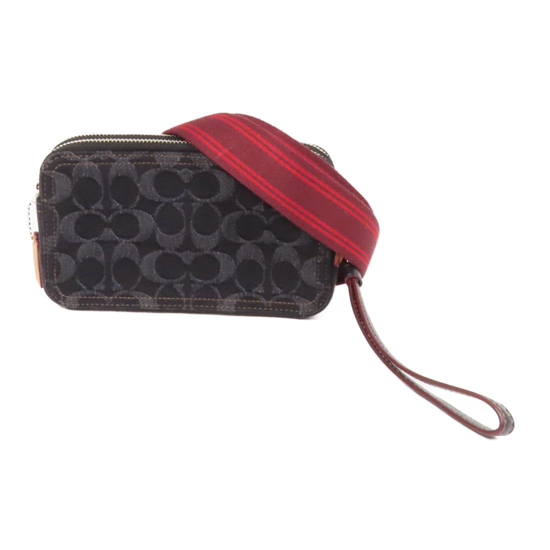 COACH Navy Canvas Shoulder Bag with Silver Hardware: COACH Navy Canvas Shoulder Bag with Silver Hardware This stylish shoulder bag from COACH is crafted from durable canvas in a rich navy color. Designed for everyday use, it offers a compact yet functio