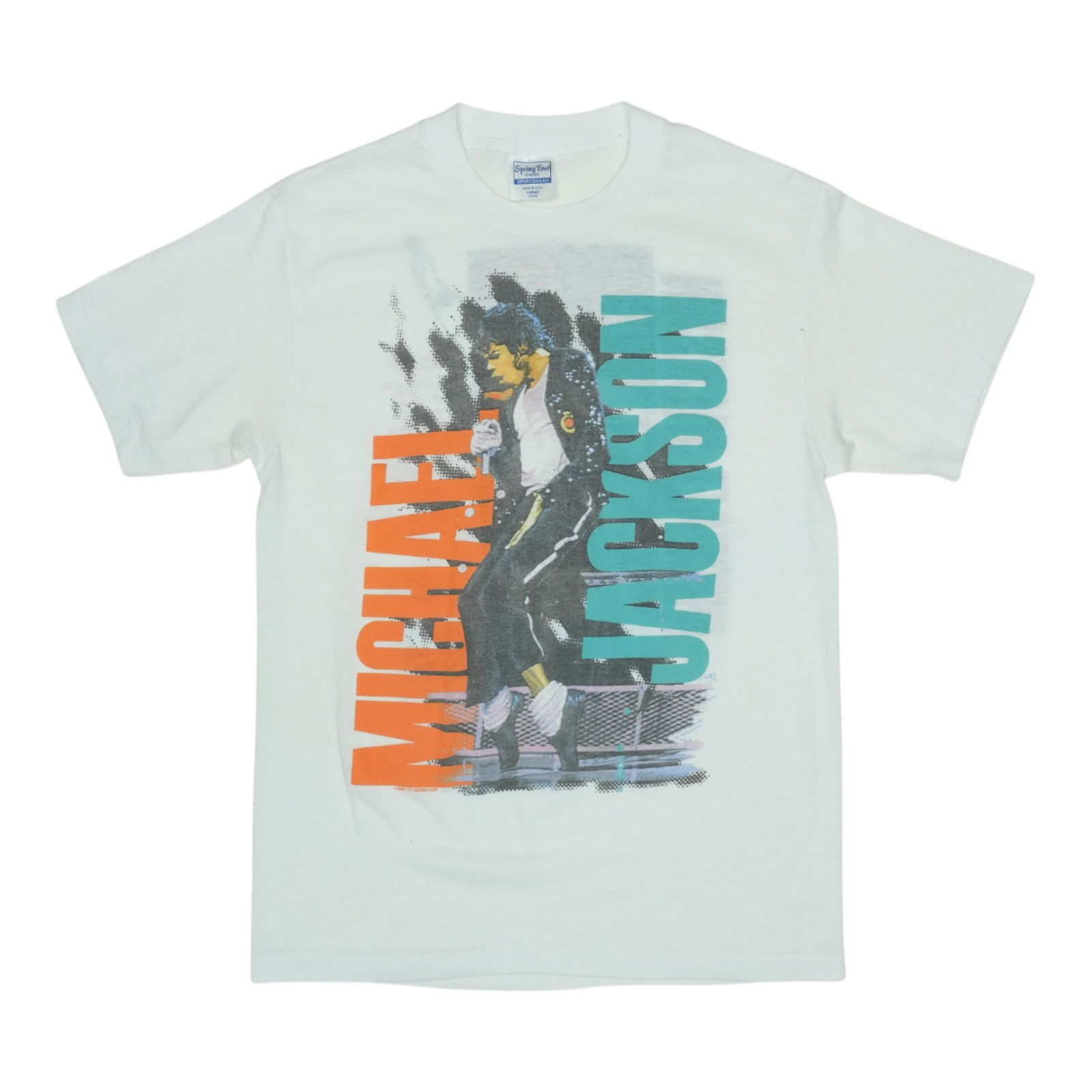 1988 Michael Jackson Bad Tour Vintage Shirt White Large (1 of 5)