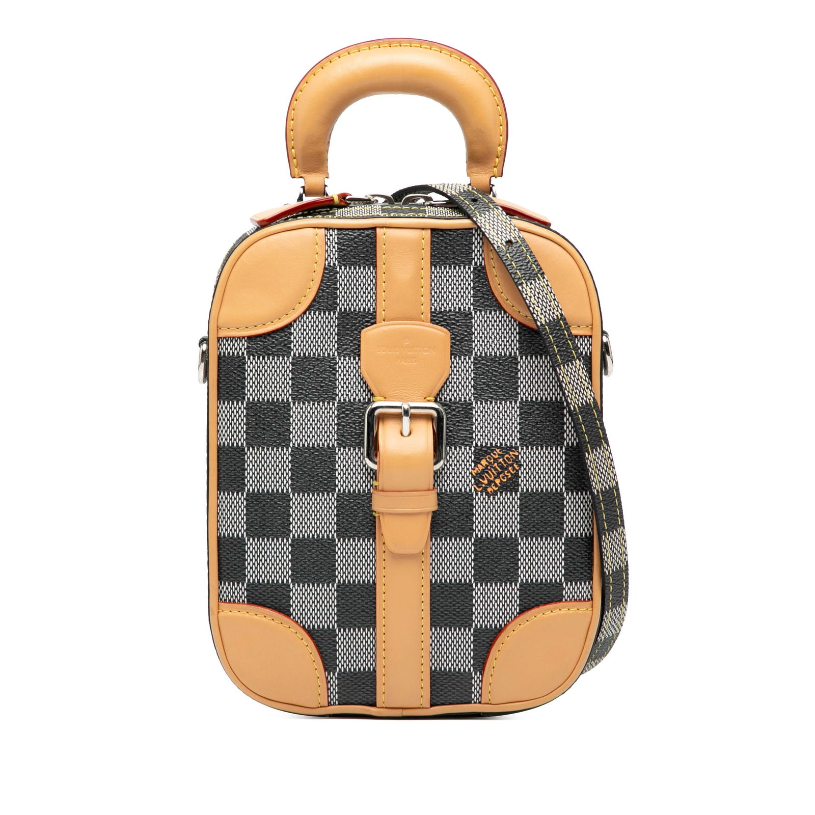Louis Vuitton Damier Colors Valisette Verticale Gray Bag: Louis Vuitton Damier Colors Valisette Verticale Gray Bag The Louis Vuitton Damier Colors Valisette Verticale is a stylish and functional bag crafted from durable damier canvas. It features a flat vach