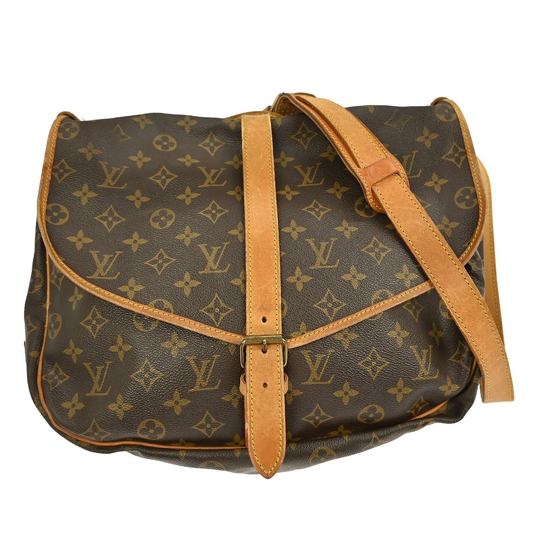 Saumur 35 Shoulder Bag in Brown by Louis Vuitton (1 of 1)