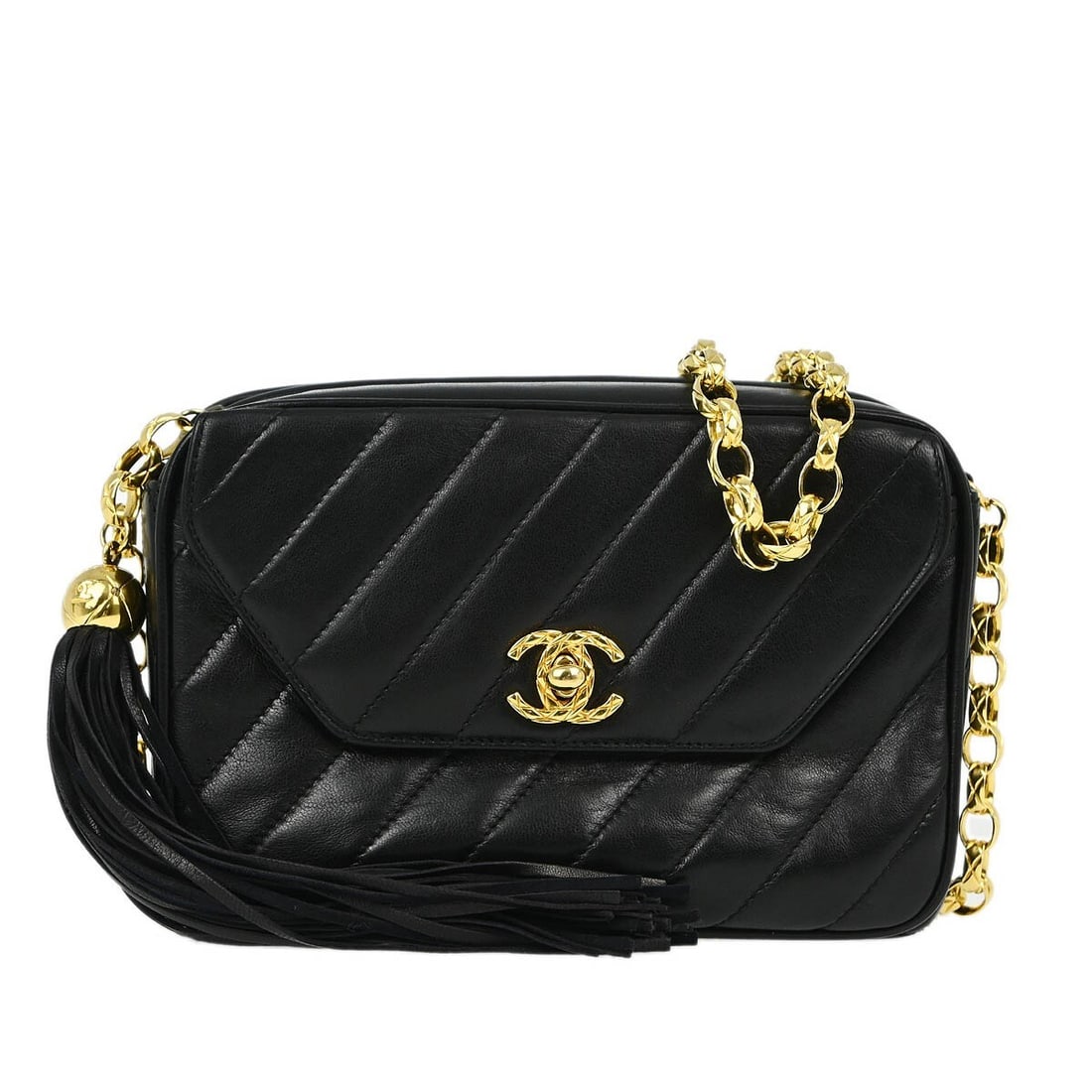 Chanel Black Lambskin Mini Camera Bag with Certificate of Authenticity: Chanel Black Lambskin Mini Camera Bag with Certificate of Authenticity Introducing the Chanel Black Lambskin Camera Bag Mini, a stylish and versatile accessory perfect for casual occasions. This exqui