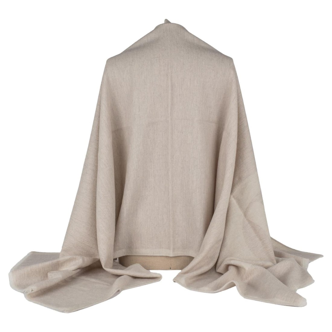 Chanel Cashmere Creme Shawl with Iconic Logo 31 x 80 in Italy (1 of 8)