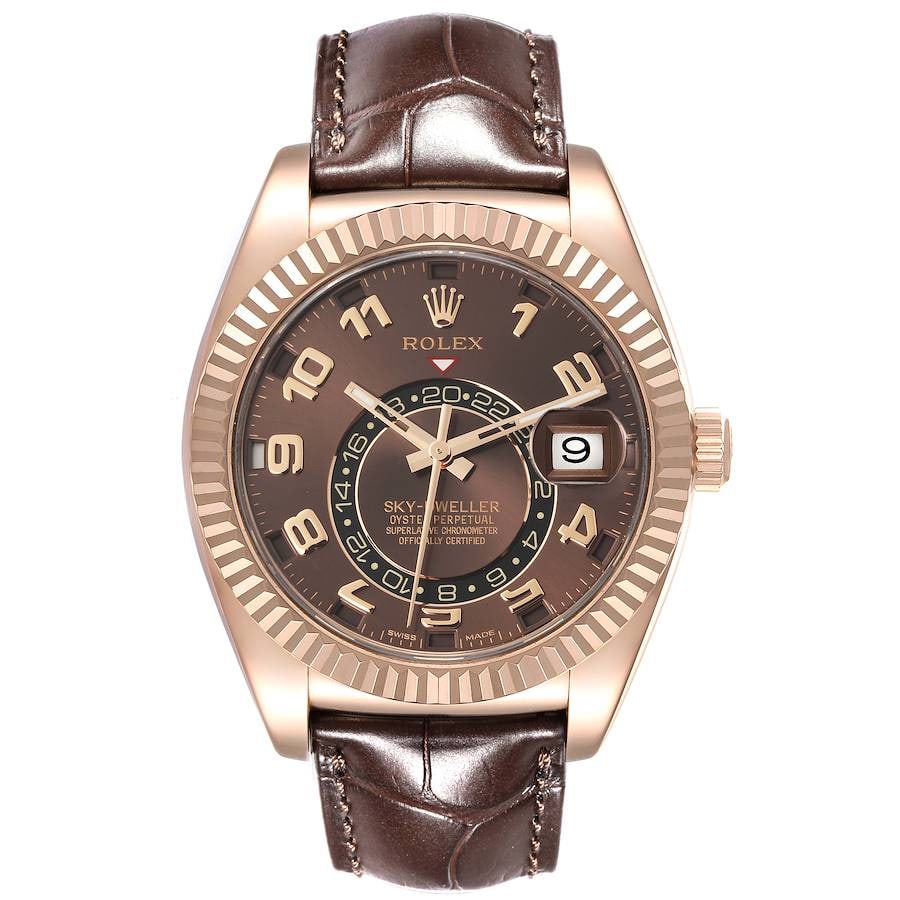 Rolex 326135 Sky-Dweller Chocolate Dial Leather Strap with Card (1 of 6)