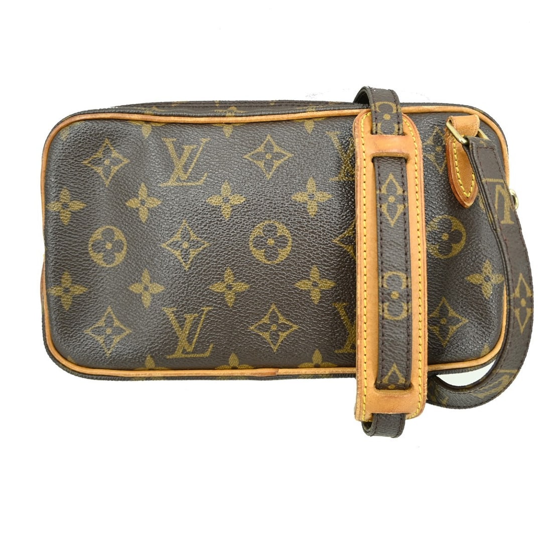 Louis Vuitton Marly Monogram Shoulder Bag Crossbody Brown Leather (1 of 10)