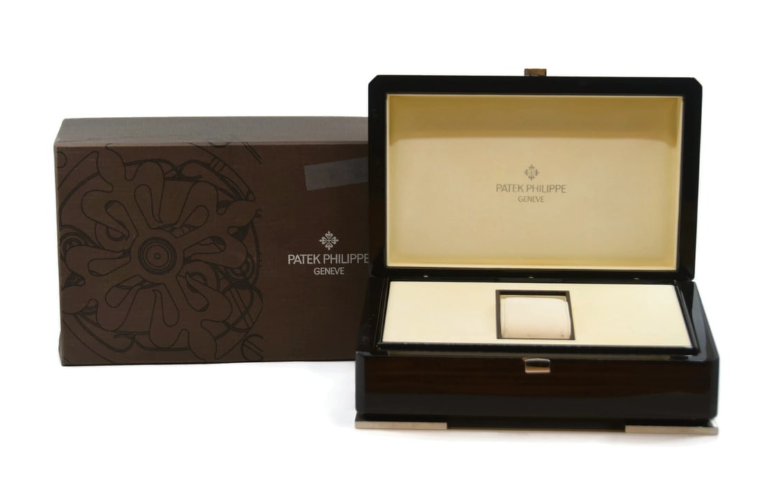 Patek Philippe Authentic Brown Wood Presentation Box for Single Watch (1 of 1)