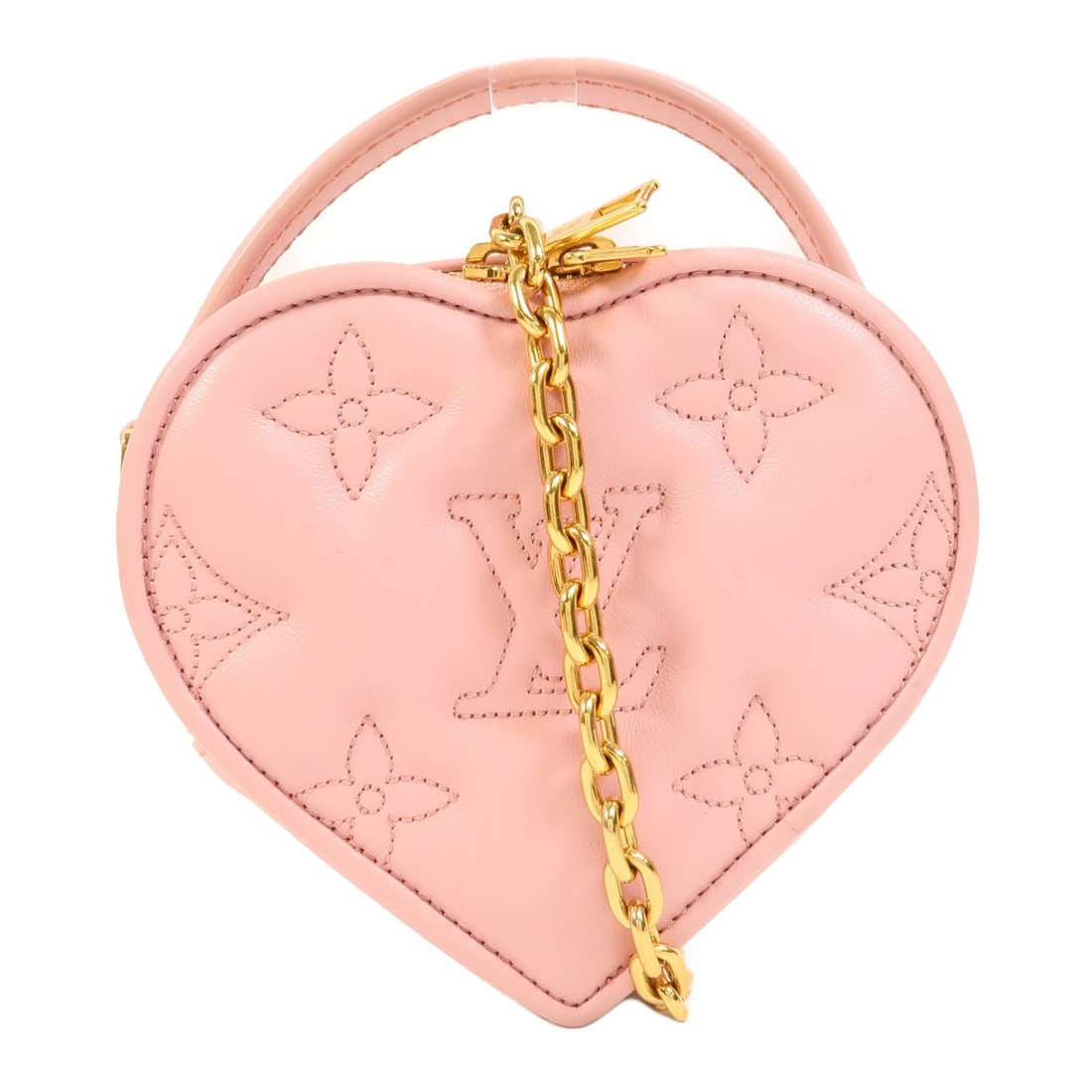 Louis Vuitton Pop My Heart Bubblegram Calfskin Pink Shoulder and Handbag: Louis Vuitton Pop My Heart Bubblegram Calfskin Pink Shoulder and Handbag This Louis Vuitton Pop My Heart 2 Way shoulder bag features Bubblegram calfskin leather in a vibrant pink color. Designed for v