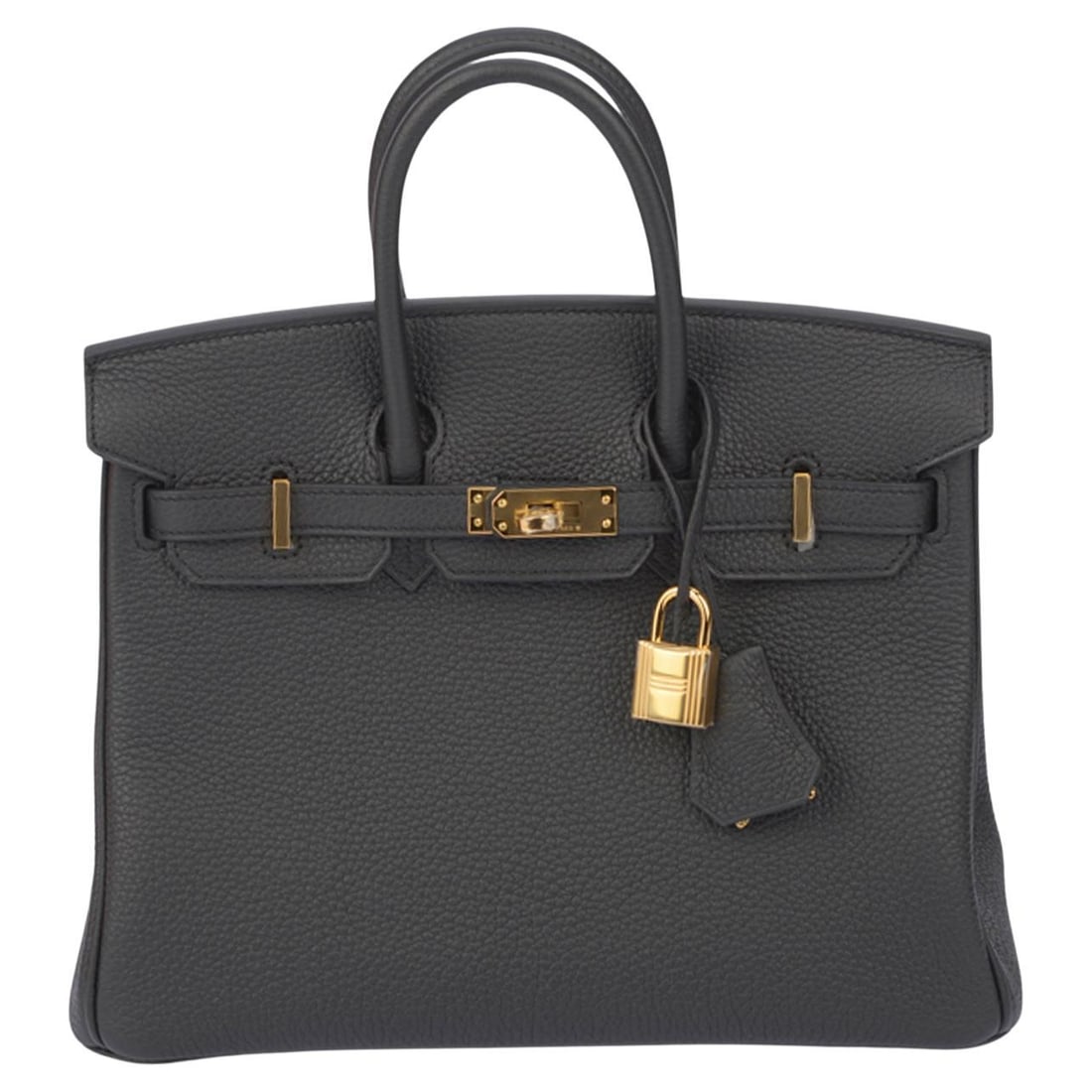 Hermes Birkin 25 Togo Black Gold New with Full Set: Hermes Birkin 25 Togo Black Gold New with Full Set Discover the exquisite Hermes Birkin 25, a sought-after luxury handbag crafted from Togo leather in a stunning black finish. This elegant piece featu