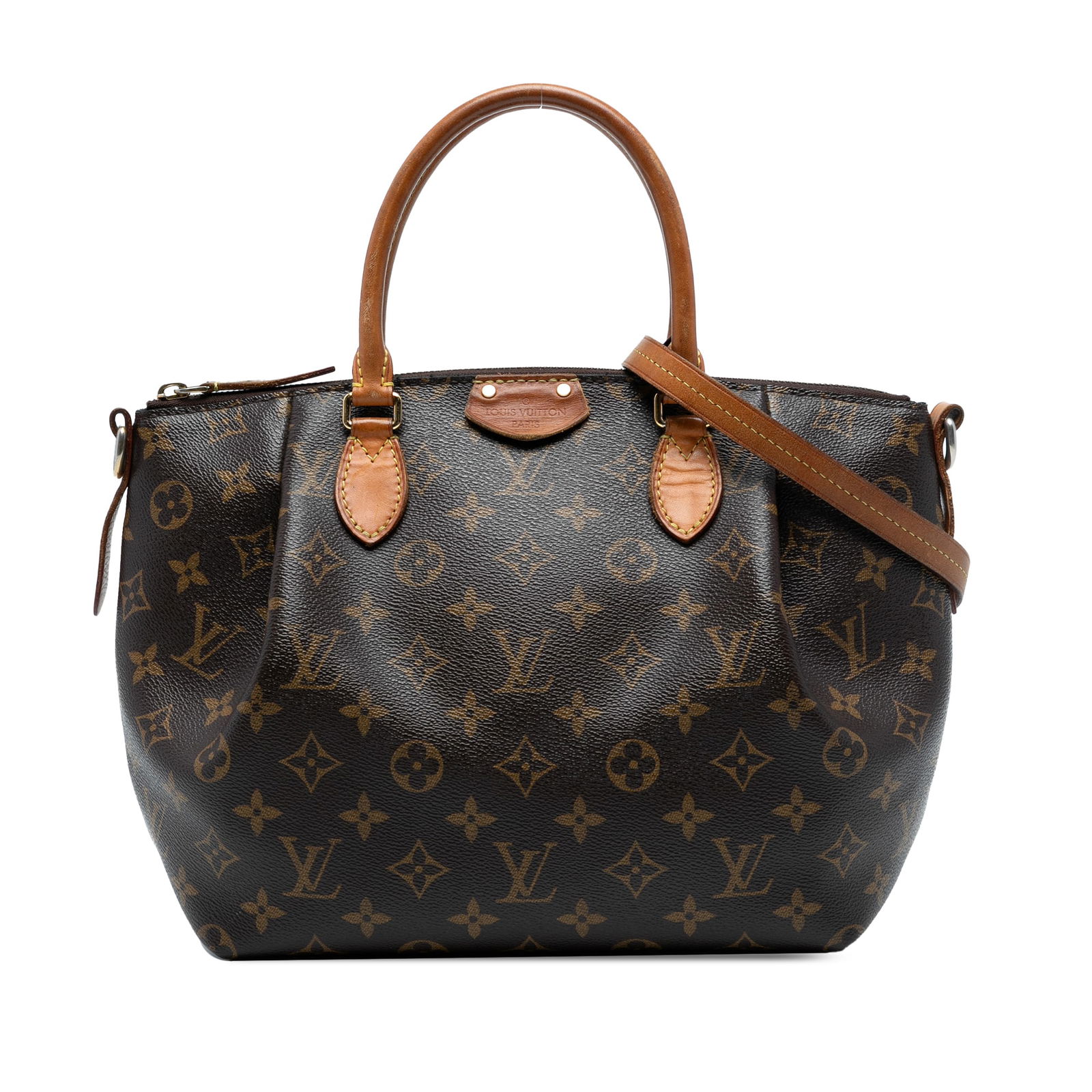Louis Vuitton Monogram Turenne PM Brown Bag with Leather Trim (1 of 7)