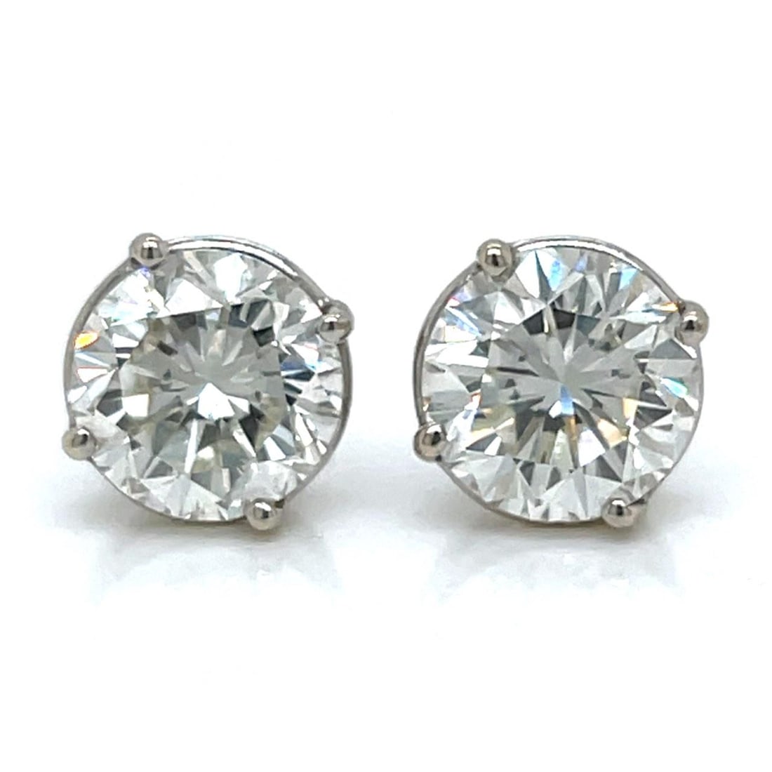 Diamond Stud Earrings in 14K White Gold with GIA 6.09 Carat Certification (1 of 5)