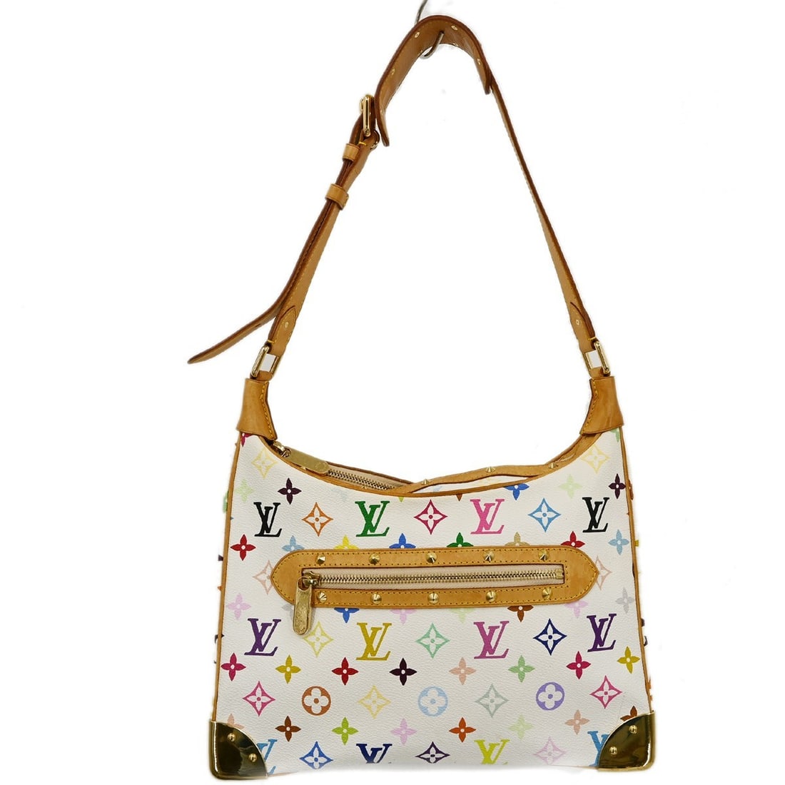 Louis Vuitton Monogram Multicolor Boulogne Shoulder Bag M92660 Vintage Gold-Plated Accents (1 of 8)