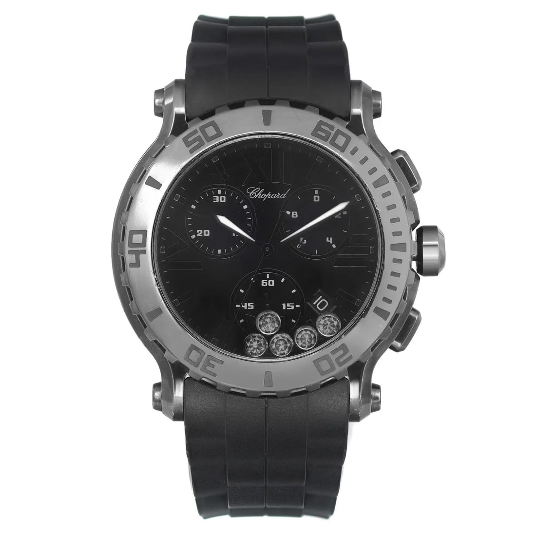 Chopard Happy Sport Chrono PVD Black Diamond Dial Quartz Watch 288499-3007 (1 of 5)