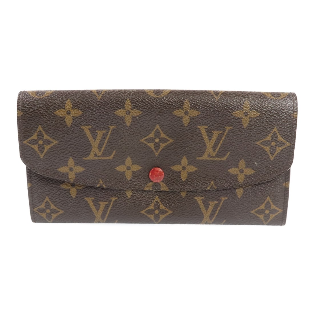 Louis Vuitton Emilie Monogram Wallet with Gold Hardware Brown and Red (1 of 18)