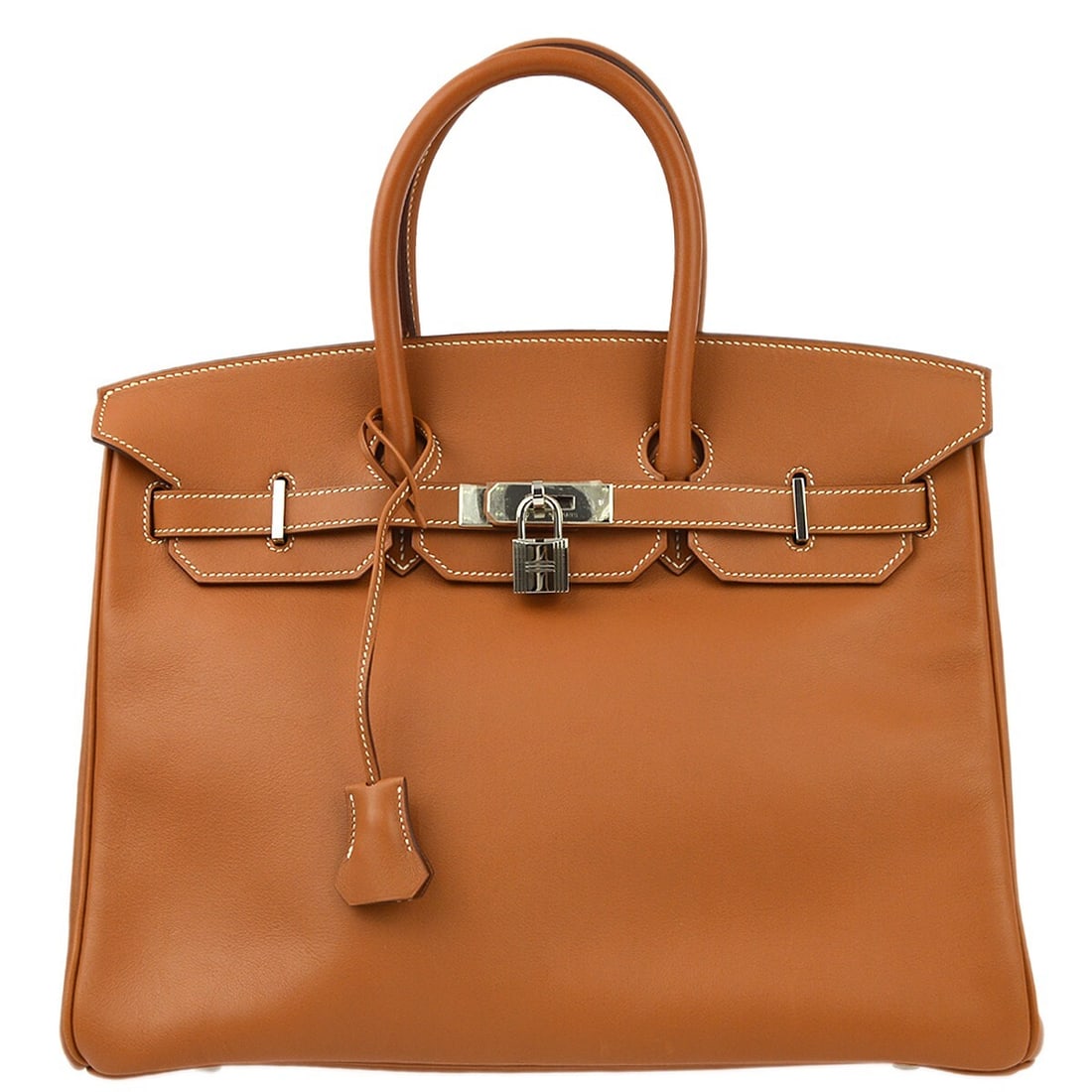Hermes Gold Swift Birkin 35 Handbag with Lock Studs (1 of 12)